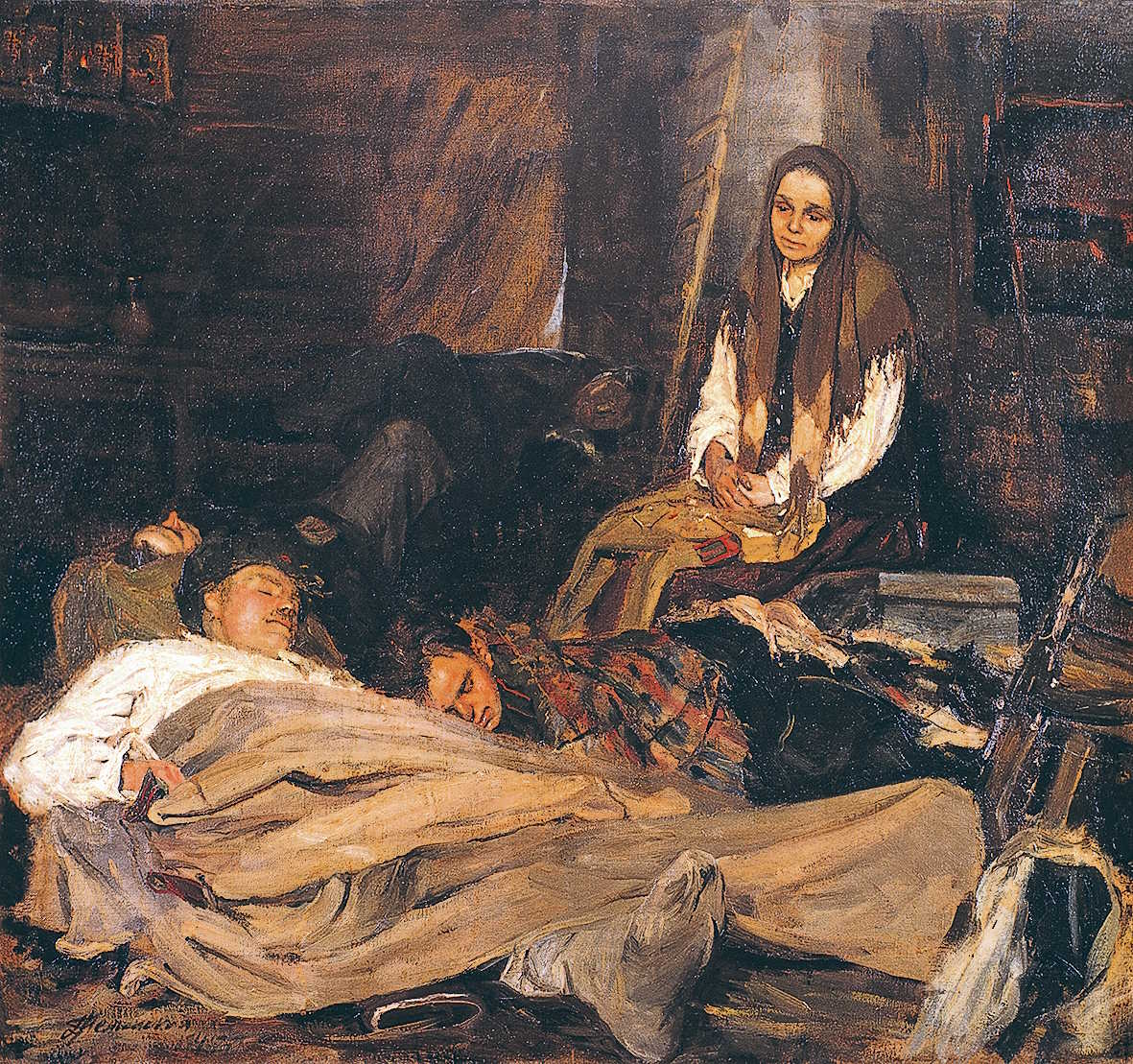 Картина Бориса Неменского «Мать» (1945 г.)