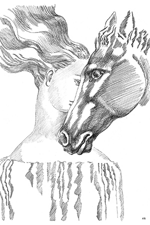 Девушка и конь, 1980