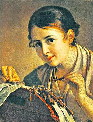 Художний Василий Тропинин. «Кружевница», 1823 год