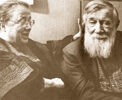 Борис Горев (в «ЛГ» с 1990 по 1997 год). Писатель Андрей Синявский с супругой Марией Розановой.