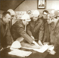 В вагончике Главмосинжстроя, 1986