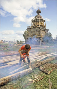 Восстановление памятников деревянного зодчества XVIII века;  РИА «Новости»
