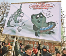 Митинг против повышения тарифов;  РИА «Новости»
