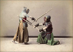 Неизвестный фотограф. «Кэндо. Пара фехтующих». 1880-е гг.