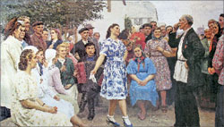 Ю.П. Кугач. «В праздник (В выходной день)». 1949